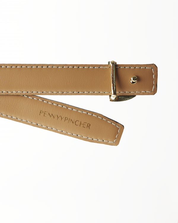 Belt strap - Belt strap - Patined calf leather - Brown - Christian